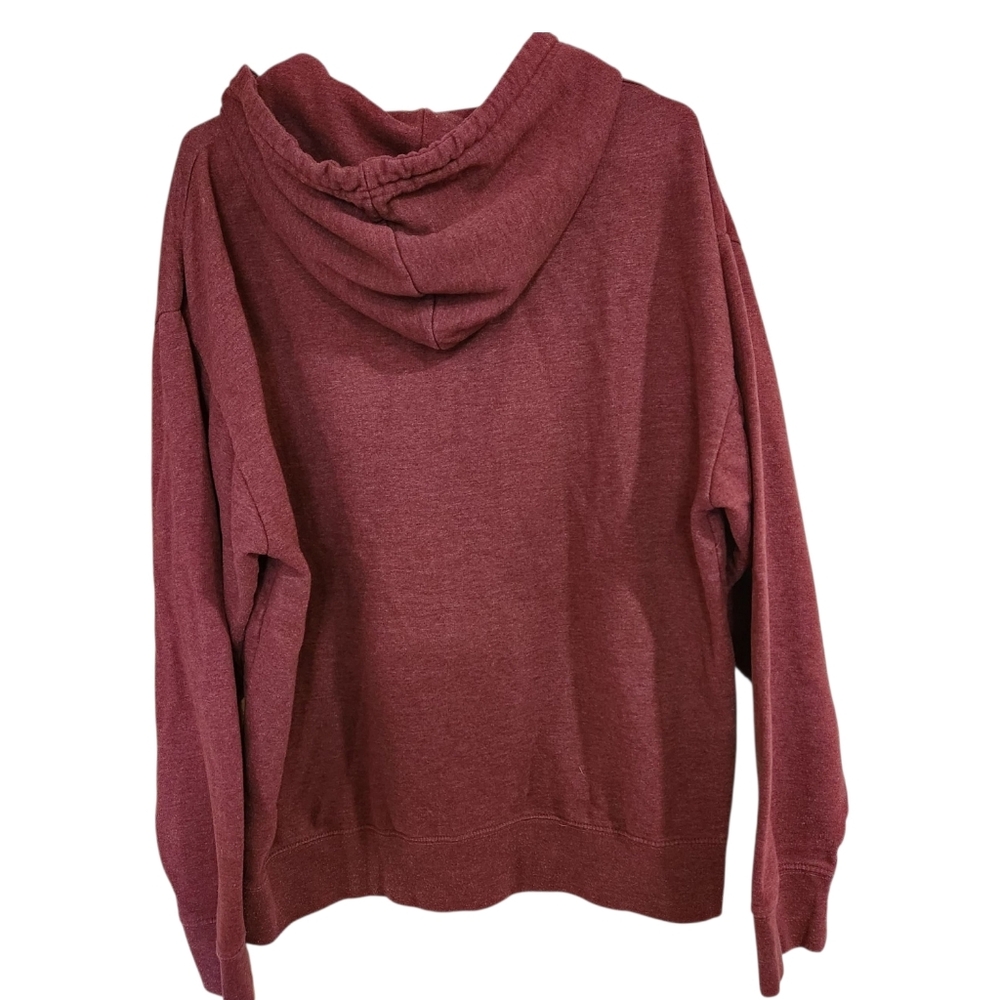 Obsi Sweatshirt Mens Sz XL  Maroon  Fleece Hoodie San Francisco Spell Out - Picture 2 of 7
